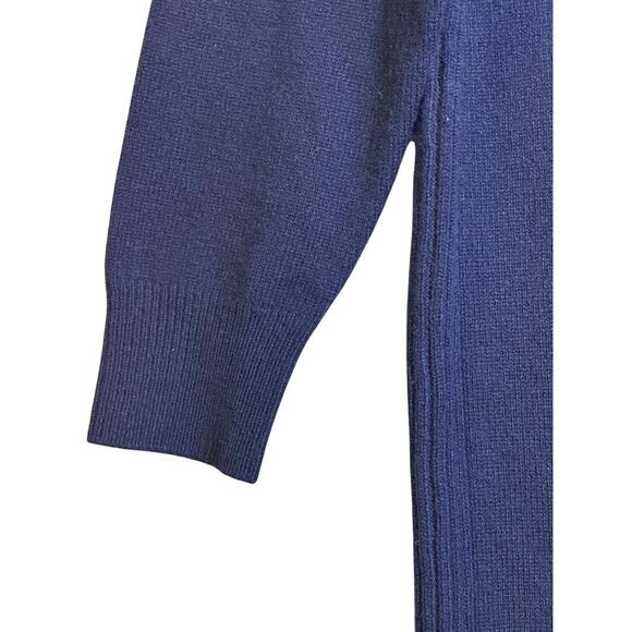 Thakoon Wool Sweater Mini Dress Women's Sz S Midnight Navy Blue Crewneck Preppy - Picture 15 of 16